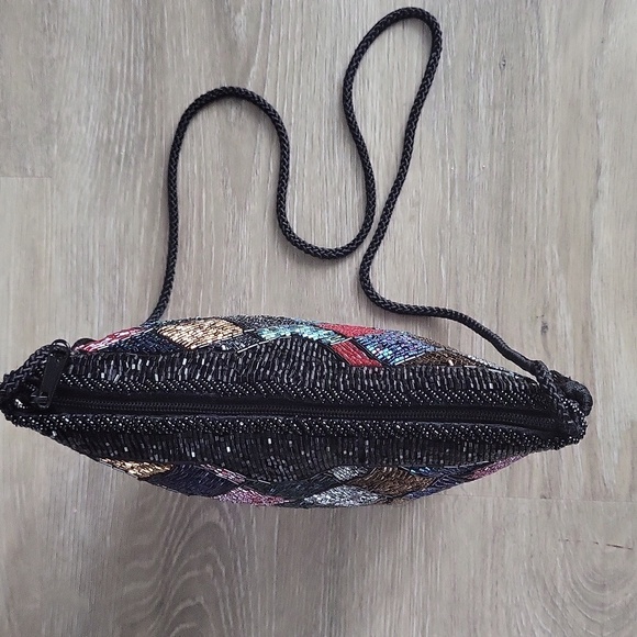 Vintage Henry Birks 90's Multicolour Beaded Evening Bag - Picture 6 of 12